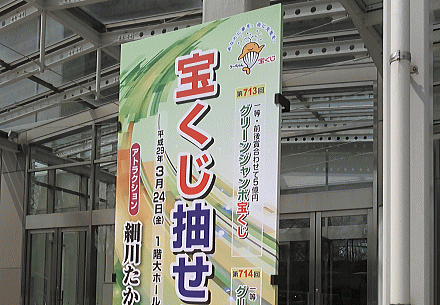 グリーンジャンボ宝くじ2017の抽せん会場：徳島県郷土文化会館（あわぎんホール）